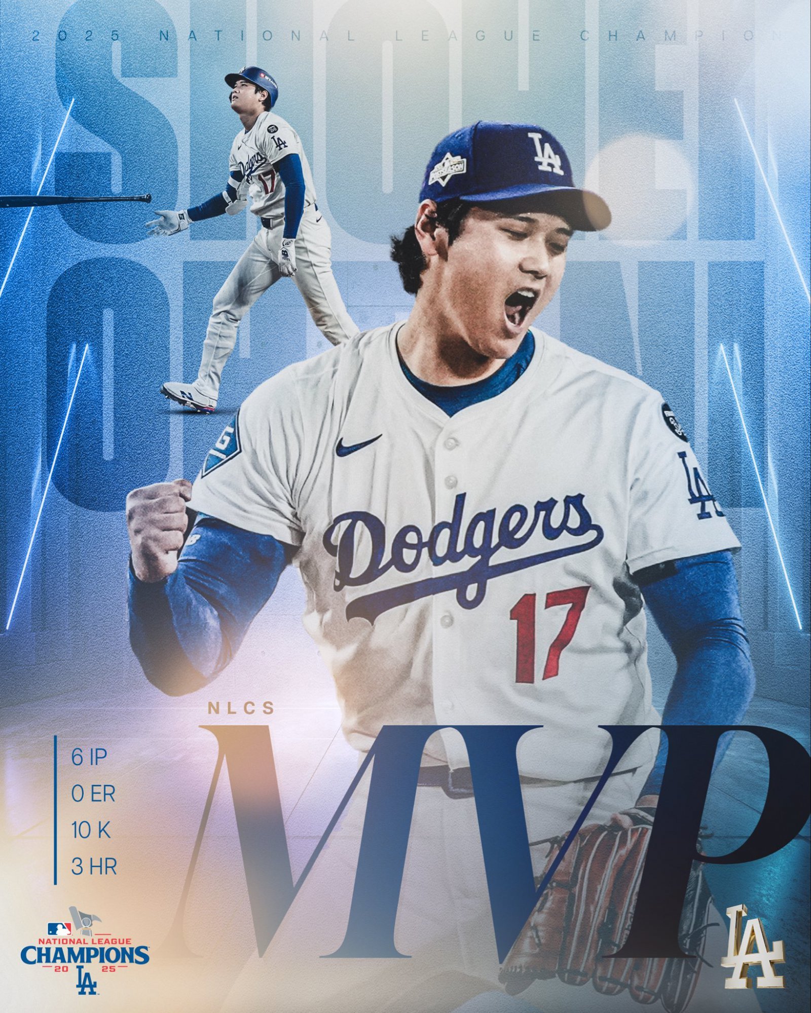 ‘최종전 <b>3홈런</b> 3타점-무실점 <b>10K</b> 역투’ <b>오타니</b>, NLCS MVP 등극
