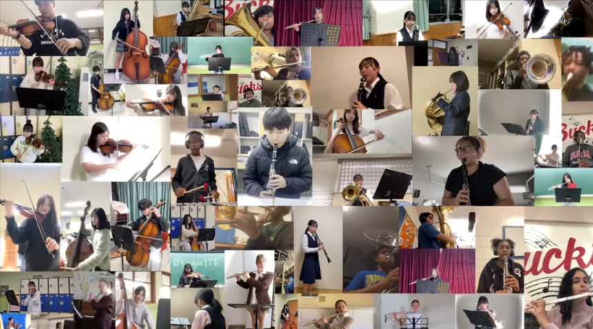 MBS 문산수억고 방송부가 제작한 BTS ‘Dynamite’ - Global Youth Orchestra Cover(100 Students, 4 Countries Unite) 유튜