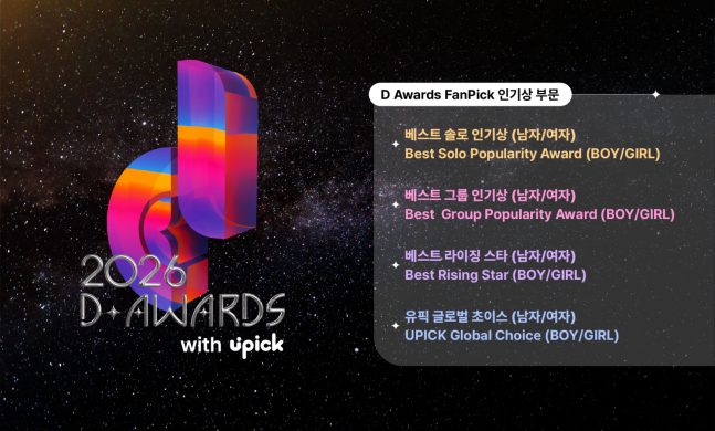 디 어워즈 백미 '유픽 인기상' 26일 시작 '내가 주는 8개 트로피' | 인스티즈