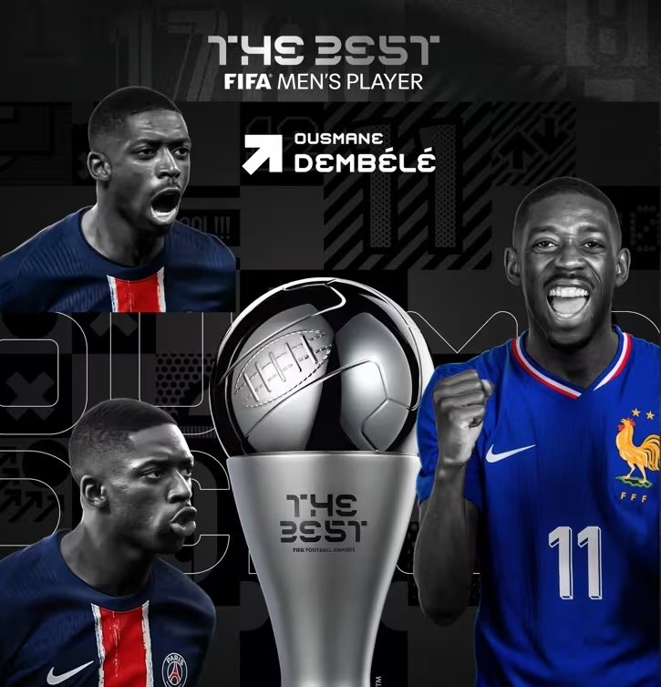 2025년은 <b>뎀벨레</b>의 해…<b>발롱도르</b> 이어 더 베스트 FIFA 풋볼 어워즈까지...