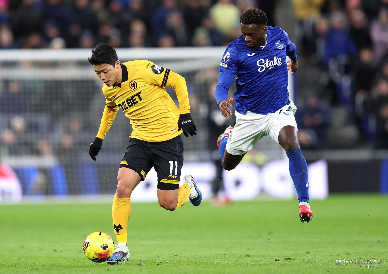 울버햄튼, 에버턴과 1-1 무무승부