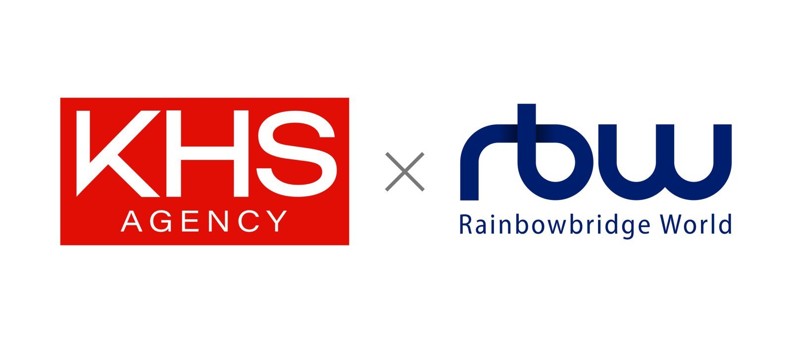 KHS AgencyとRainbowbridge World（RBW）の業務協約ロゴ