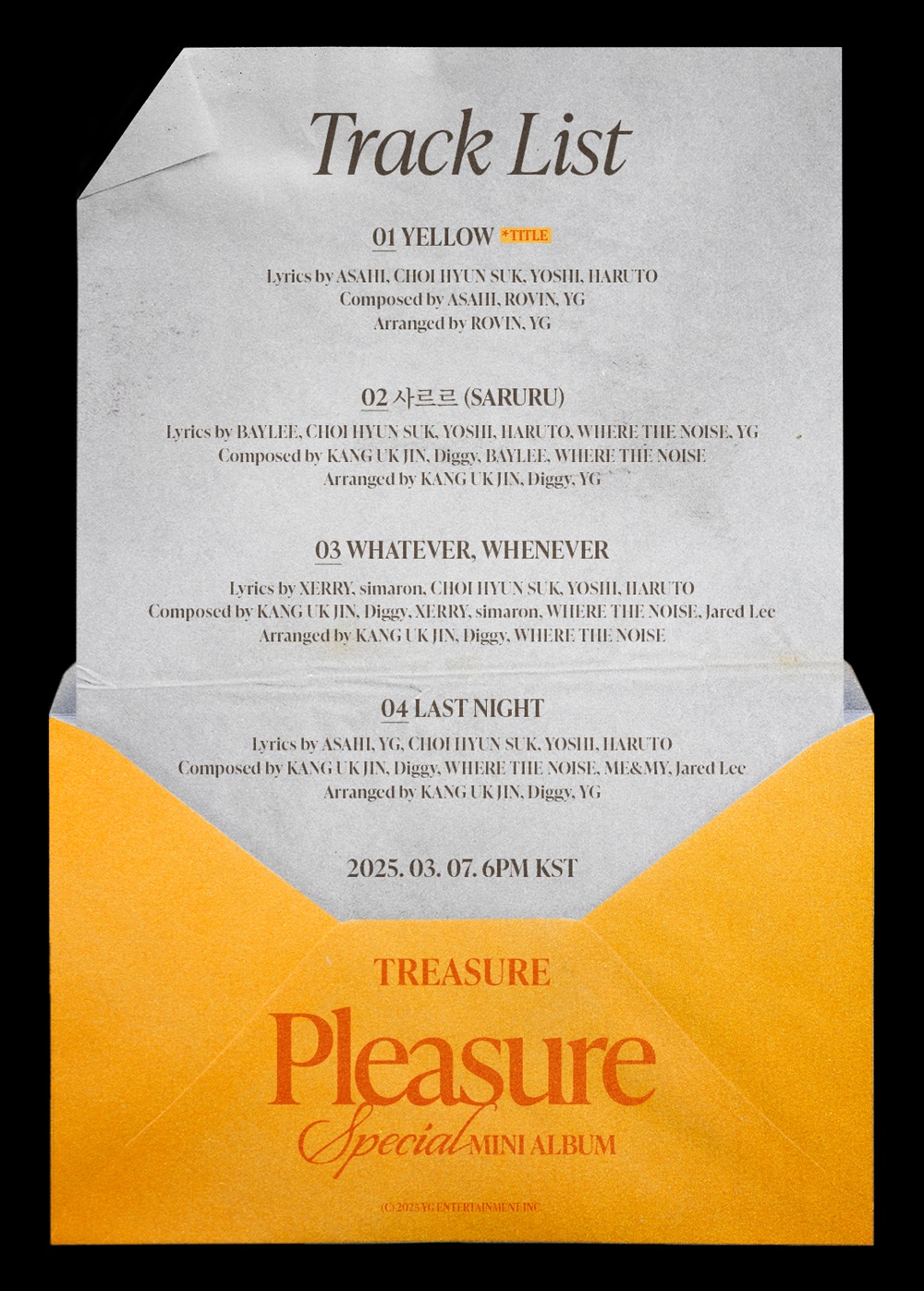 YG LIFE – TREASURE、タイトル曲『YELLOW』から