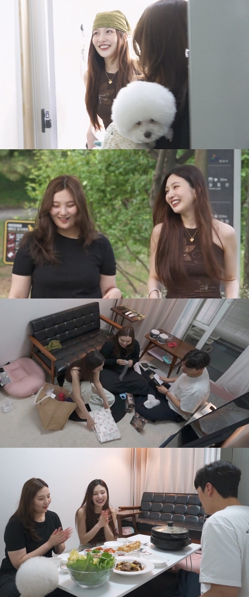 "딸 같아"…레드벨벳 <b>조이</b>, '붕어빵 미모' <b>여동생</b> 신혼집 방문 (나혼산)