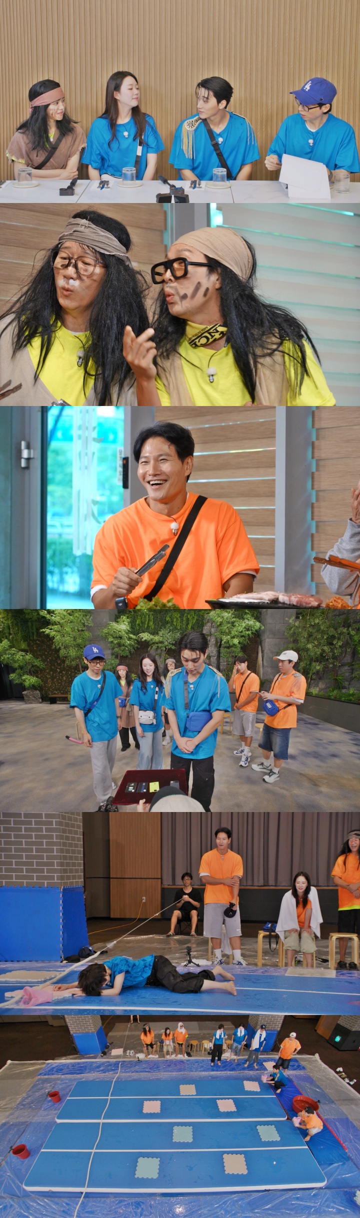 '런닝맨' <b>김종국</b>, 워터 매트에서 꽈당…<b>최산</b>은 균형 유지 "게임 머신"