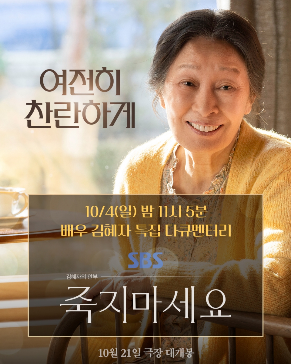 김혜자 65년 연기 인생 조명…특집 다큐 '<b>김혜자의 안부 - 죽지 마세요</b>'