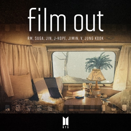 Photo of BTS promotional poster for their Japanese album 'Film Out'