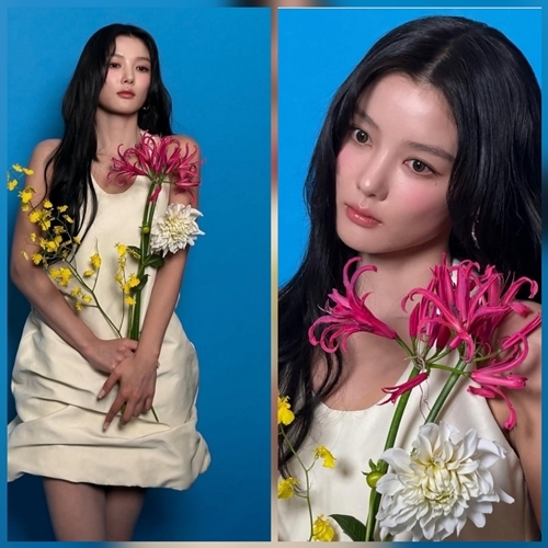 김유정, 꽃보다 화사한 우아함…<b>귀성길</b>에 전한 가을 같은 <b>인사</b>