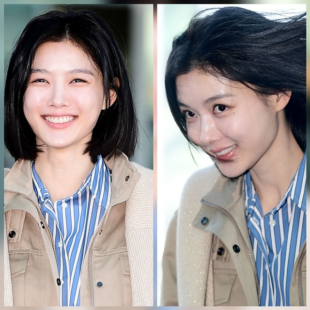 김유정 뜨자 봄 왔다…공항이 런웨이