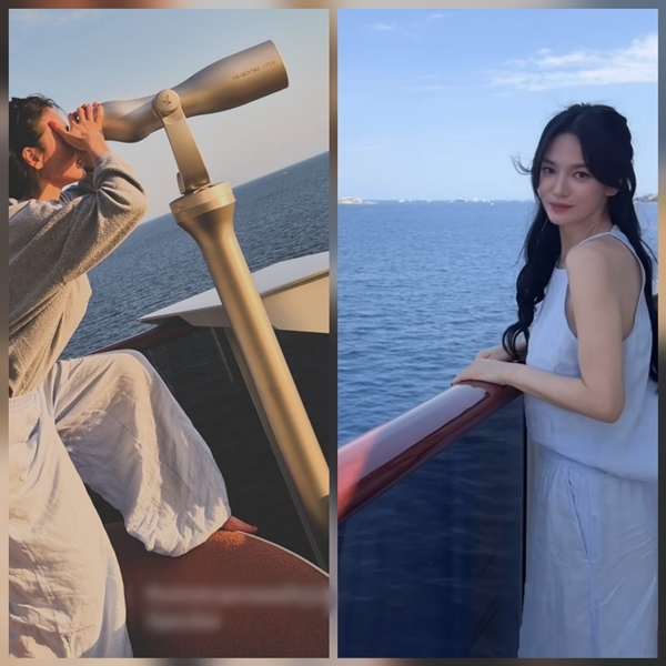 “바다 위 호텔인 줄” 송혜교, 초호화 크루즈 포착