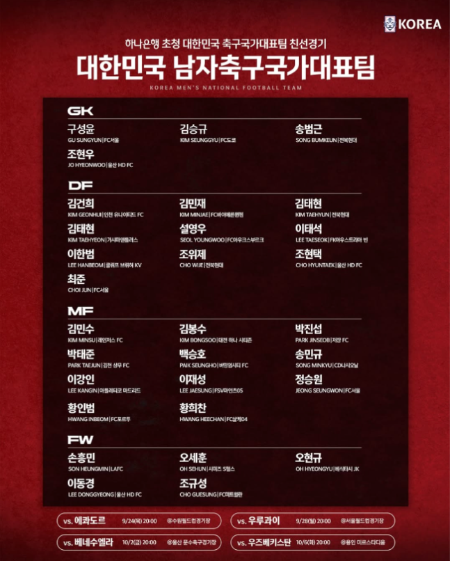 사진=대한축구협회 SNS