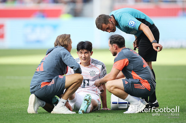 간만에 선발인데...<b>김민재</b>, <b>맹활약</b> 속 종아리 통증으로 교체→<b>뮌헨</b> 수비...