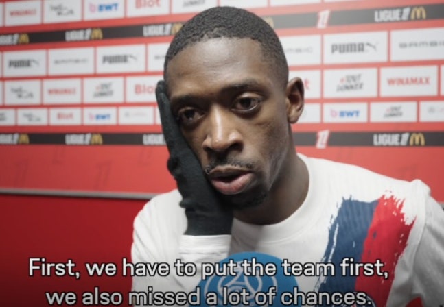 '상습 지각+불성실한 태도' 뎀벨레가 맞나?...충격패에 작심발언 "PSG를 위해 뛰어야 한다, 누구든"