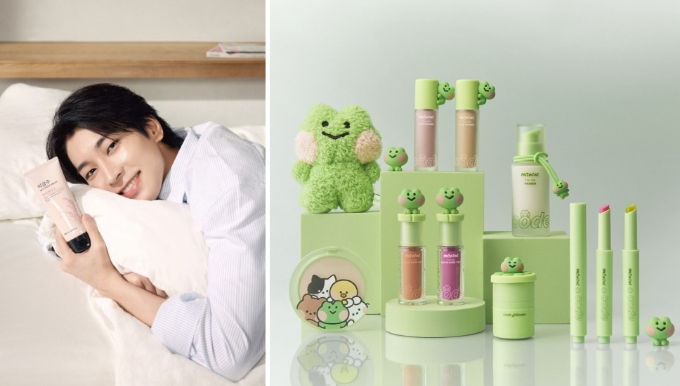 LG생활건강의 브랜드 더페이스샵과 코드글로컬러 등이 내년 3월 내 다이소 전용 상품 입점을 준비하고 있다. 사진은 더페이스샵 모델 세븐틴 원우(왼쪽)와 코드글로컬러가 지난 8월 한정출시한 라인프렌즈 미니니 스페셜 에