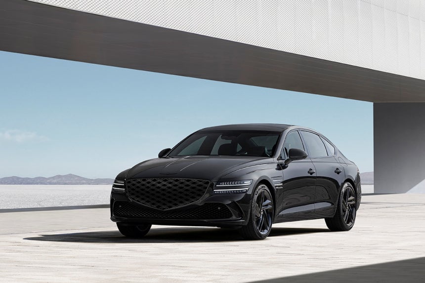 고급감을 강화한 제네시스 G80 블랙이 출시됐다. /사진=제네시스