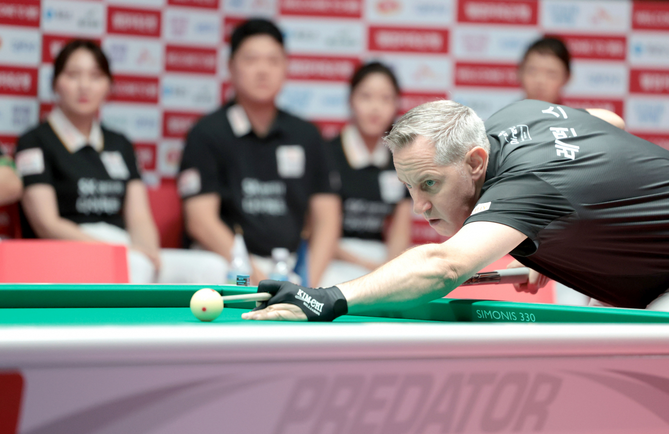 SK렌터카, 우리금융 꺾고 2연승… <b>레펀스</b>, <b>PBA 팀리그</b> 세트 200승