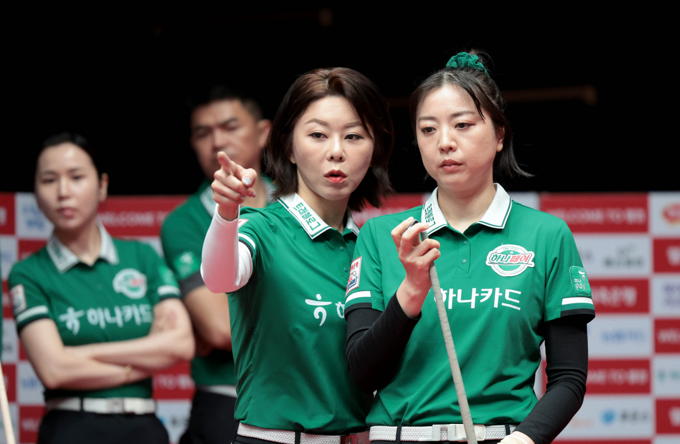 '<b>김가영</b>·<b>스롱</b> 맹활약' 하나카드·우리금융, 4R 첫승… SK·휴온스 3연승