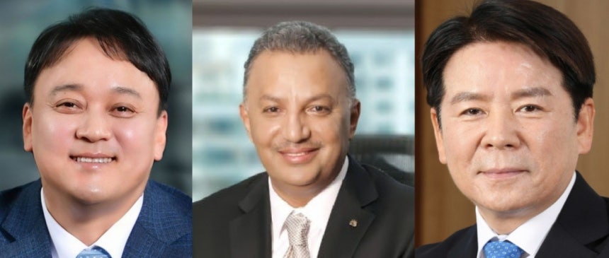 울산 산단이 정부 석유화학 업계 재편 마지막 퍼즐로 불리고 있다.울산 산단서는 SK지오센트릭·S-OIL·대한유화가 외부 컨설팅을 통해 논의를 이어가고 있다.사진은 김종화 SK지오센트릭 대표이사 사장(왼쪽),안와