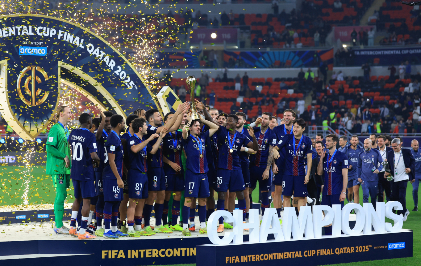 PSG, <b>인터콘티넨털컵 우승</b>… '<b>부상</b>' <b>이강인</b>, 올해만 6번째 정상
