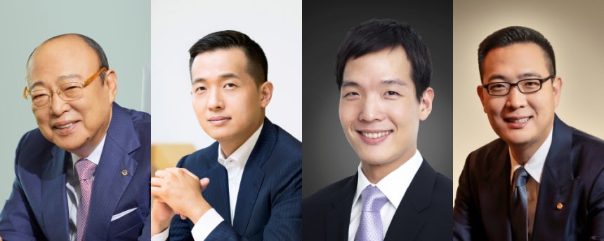 한화의 3세 경영은 이제 공동 승계에서 '각자 책임지는 경영'으로 방향을 틀고 있다.사진은 (왼쪽부터) 김승연 한화그룹 회장,김동관 한화그룹 부회장,김동원 한화생명 사장,<a href=