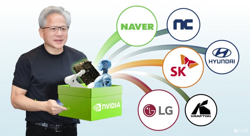 젠슨 황 엔비디아 CEO가 이번 방한 기간 협력 구상을 쏟아냈지만 국내 전력난과 AI 종속 우려가 제기되고 있다./그레픽=강지호 기자 