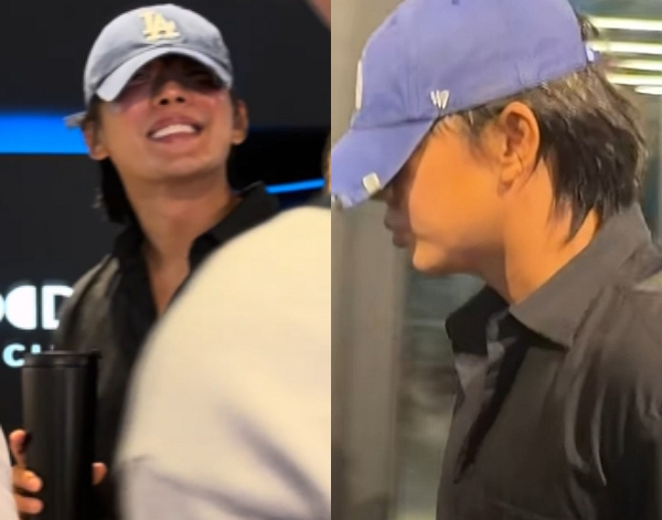 '마약 집유' <b>유아인</b>, 장재현 감독과 '호프' VIP <b>시사회</b> 포착…환한 미소
