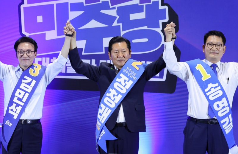 <b>김민석</b>·<b>정청래</b>, '명청대전'으로 <b>설전</b>…<b>송영길</b>, 신천지 언급 봉쇄