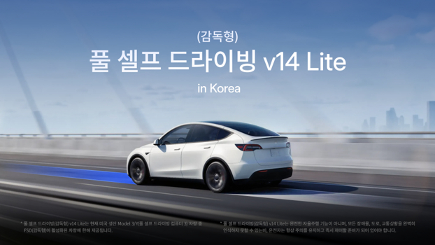 테슬라가 국내에 FSD 감독형 v14 lite를 선보인지 한 달이 지나면서 관련된 우려가 커지고 있다./사진=테슬라코리아
