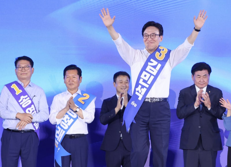 '<b>누적 1위</b> 유지' <b>김민석</b>, 과반엔 미달…최민희, 최고위원 선두 탈환