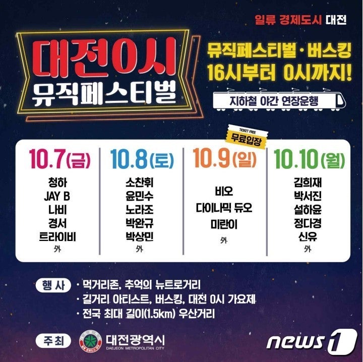 <b>한글</b>날 연휴 낀 10월 대전 곳곳서 대면 축제로 ‘들썩’