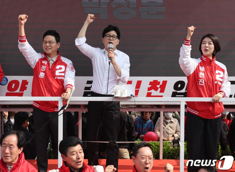 <b>박정훈</b>·<b>배현진</b> 후보 지원 나선 한동훈