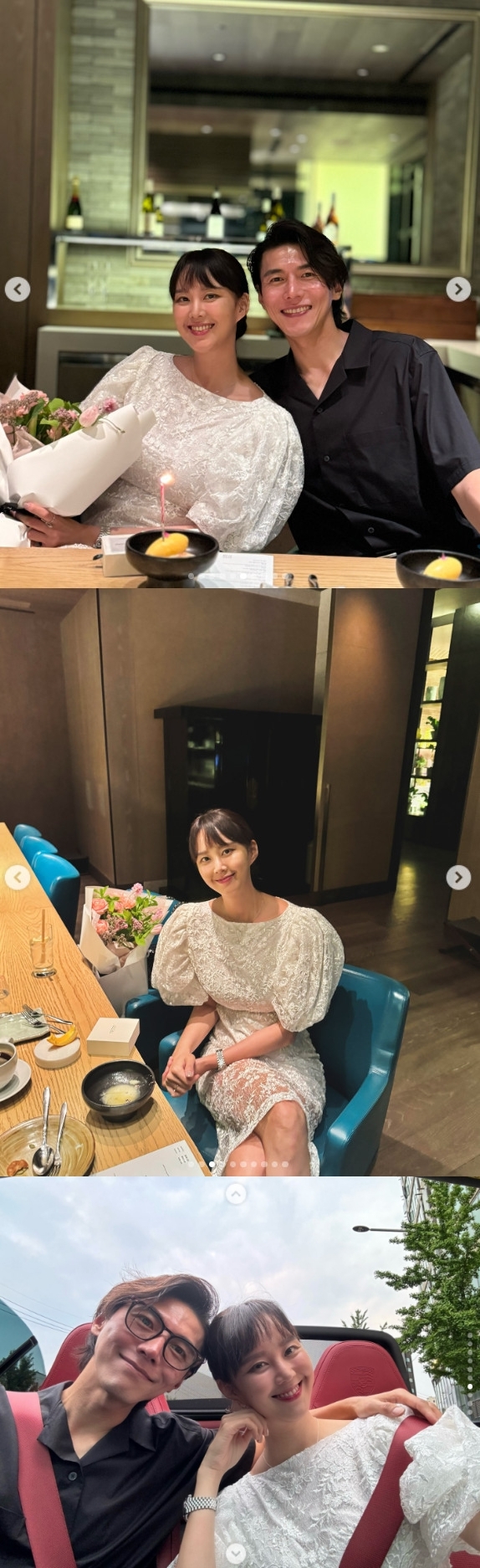"나 행복했네" <b>지소연</b>, <b>송재희</b> 호텔 생일 이벤트에 감격…슈퍼카 셀카까...