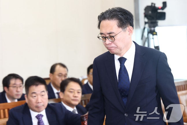 Kang Min-soo, the candidate for the head of the National Tax Service, at the confirmation hearing held at the National Assembly Budget Committee in Yeouido, Seoul on the 16th. 2024.7.16/News1 ⓒ News1 Kim Min-ji Reporter