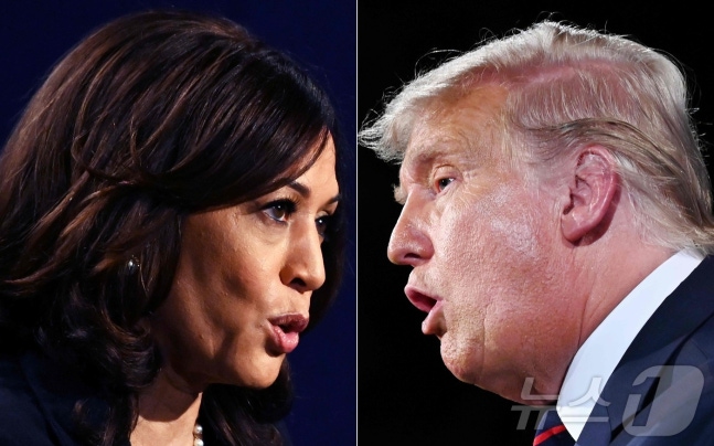 US Vice President Kamala Harris (left) and former US President Donald Trump. ⓒ AFP=News1 ⓒ News1 Kim Ye-seul Reporter