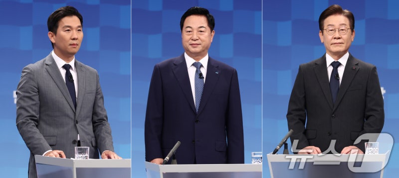 <b>방송토론회</b>서 만난 민주당 당대표 <b>후보</b>들