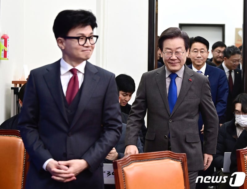한동훈·<b>이재명</b>, 25일 오후 3시 국회서 여야 대표 회담