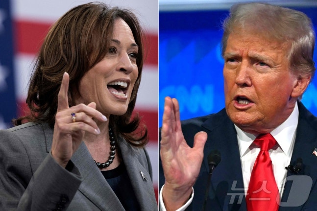 Kamala Harris, U.S. Vice President, and Donald Trump, Former U.S. President. ⓒ AFP=News1 ⓒ News1 Reporter Jaeha Park