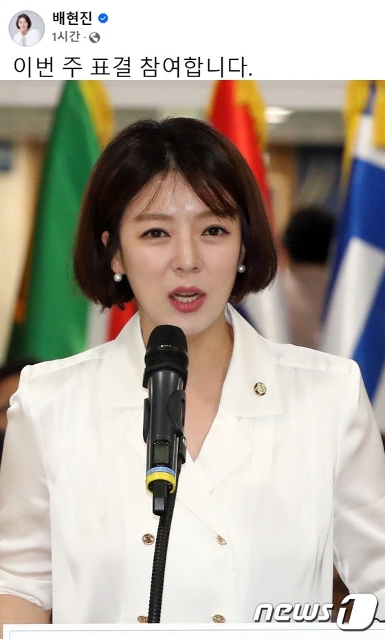 배현진 "<b>탄핵 표결 참여</b>" 선언, 표결 성립에 4명 남아…찬반 여부는 함...