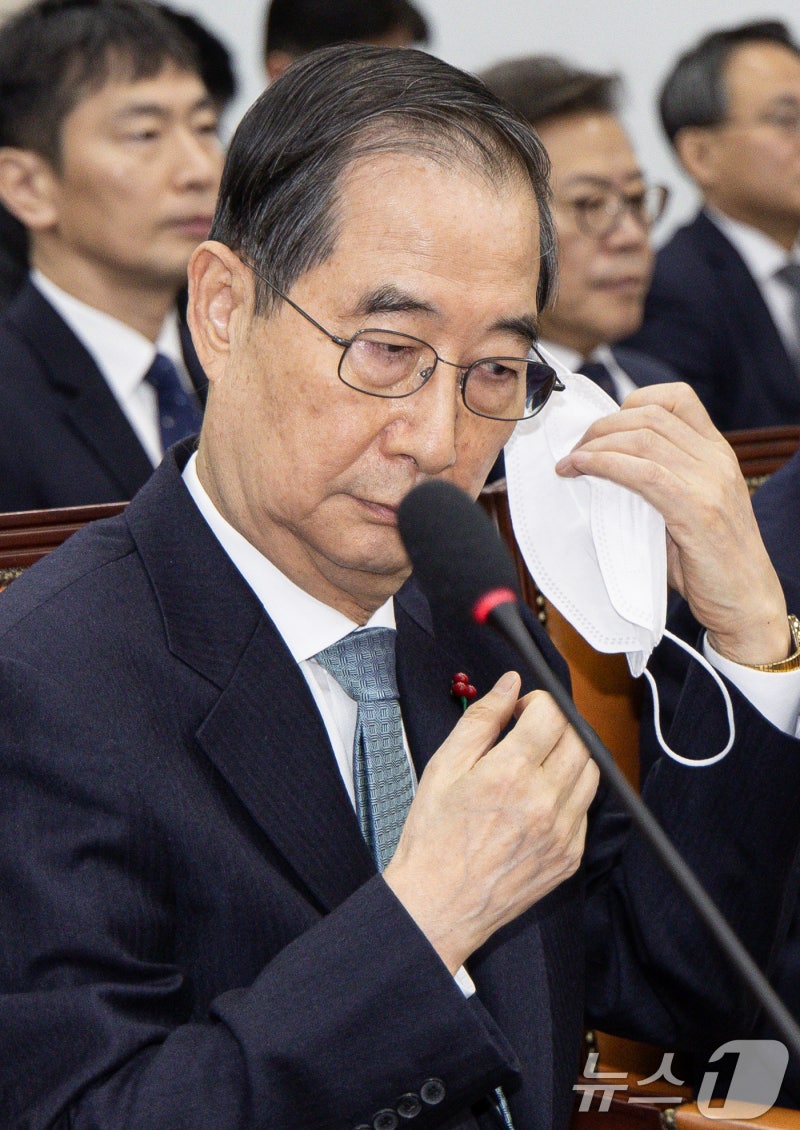<b>한덕수 총리</b> '<b>국조특위</b> 증인선서 위해'