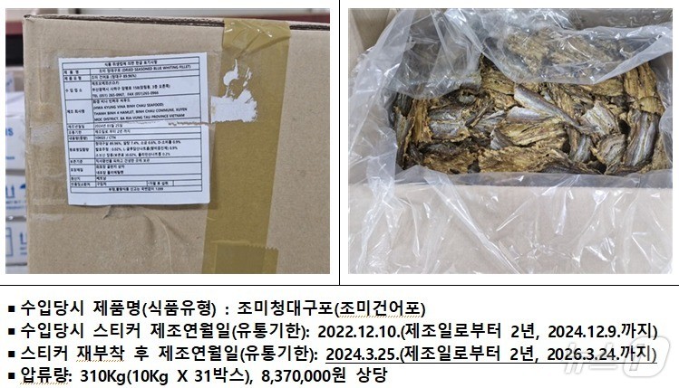 '소비기한 연장'…식품위생법 위반 설 성수식품 업체 115곳 적발