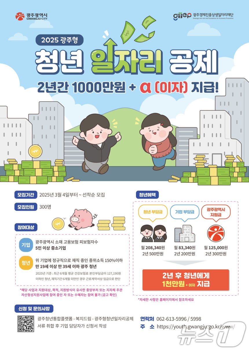광주형 청년 일자리 공제 안내.(광주시 제공. 재판매 및 DB 금지)/뉴스1