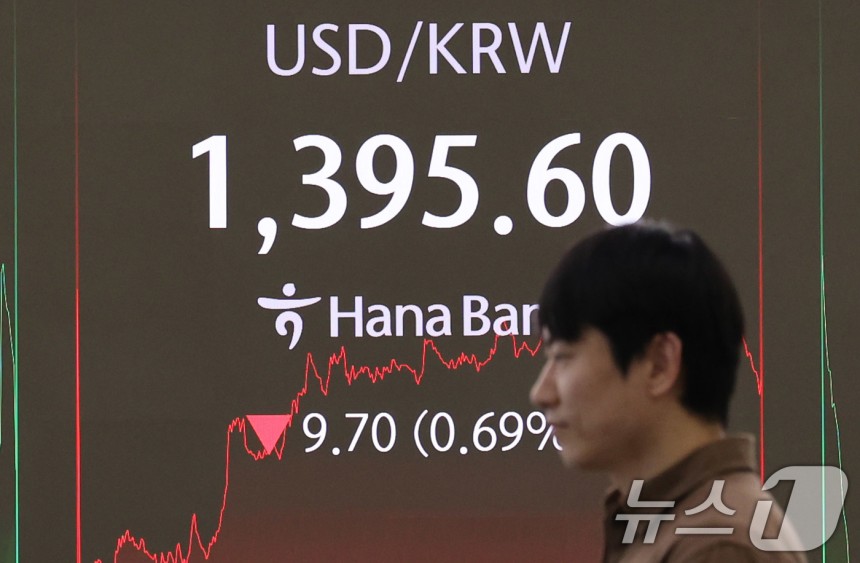 7일 서울 중구 하나은행 본점 딜링룸 전광판에 원·달러 환율 현황이 표시돼 있다.이날 환율은 전 거래일 대비 25.3원 내린 1380.0원에 개장했다.환율이 1380원대에서 출발한 건 지난해 11월 8일 이후 6