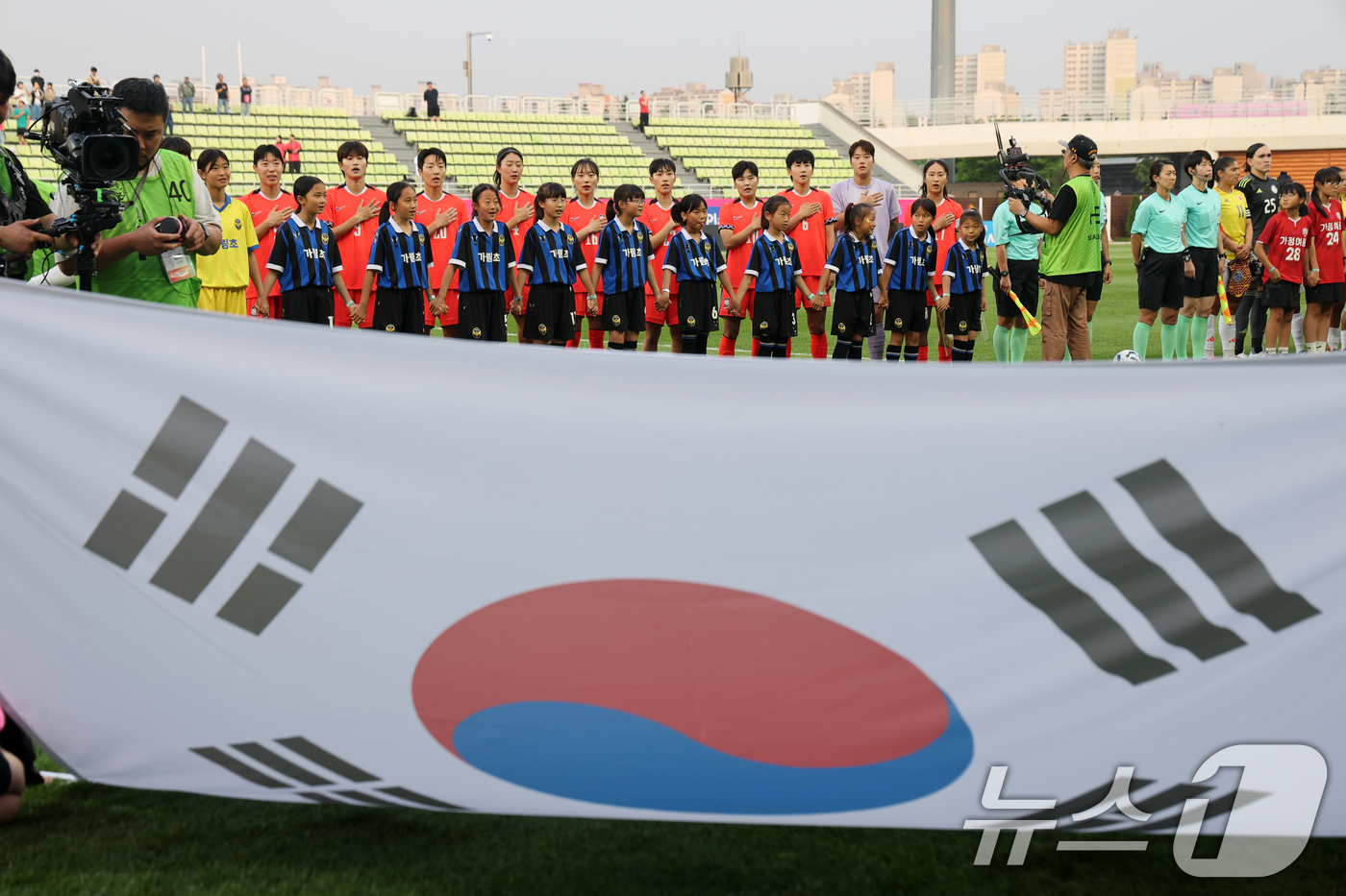<b>여자 축구 대표팀</b> '<b>콜롬비아전</b> 필승 다짐'