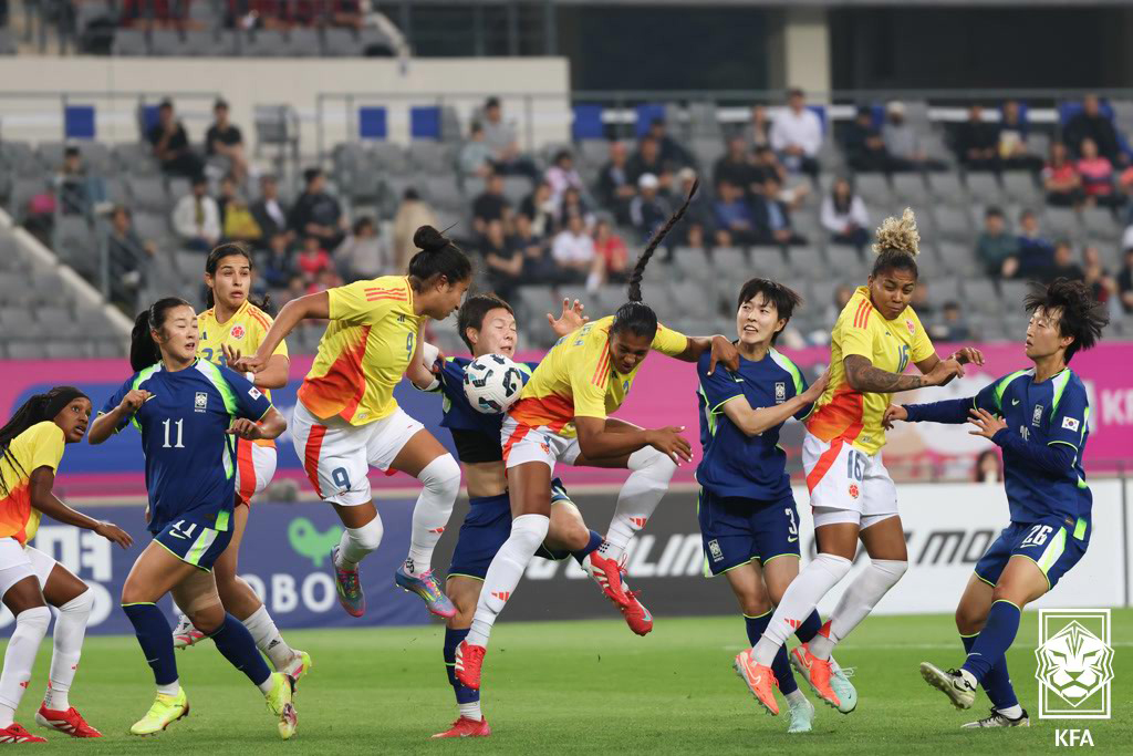 <b>정민영</b> '데뷔전 <b>데뷔골</b>' 여자축구, 콜롬비아와 1-1 무승부
