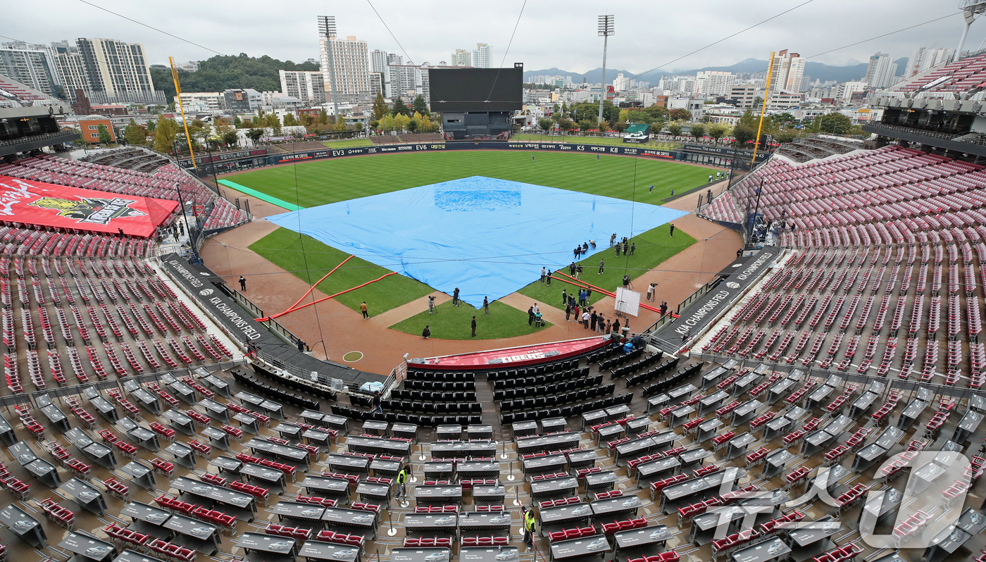 프로야구 광주 <b>한화</b>-<b>KIA</b>전 <b>우천 취소</b>…김도영 복귀전도 미뤄져