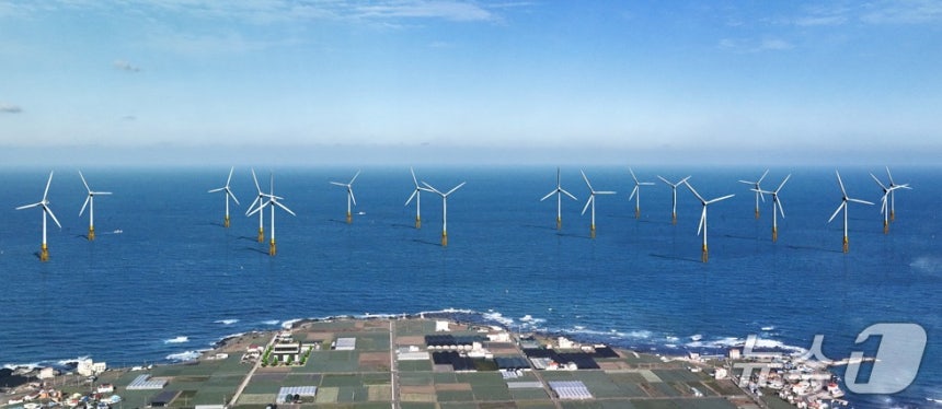 제주한림해상풍력 단지 모습(한국전력기술 제공) ⓒ 뉴스1