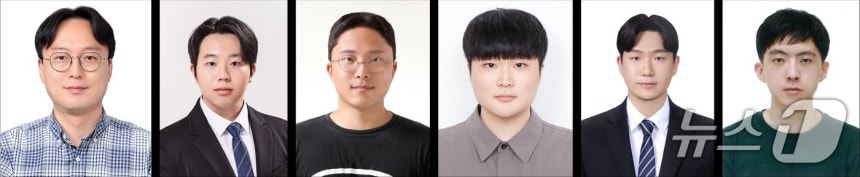 (From left) GIST Professor Seungjun Kim, Doctoral students Sungjun Kang, Gwangbin Kim, and Master's students Bochan Kim, Jeongju Park, Saemwoo Shin (Provided by GIST, resale and DB prohibited)/News1