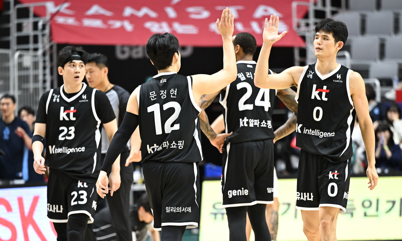 '문정현 더블더블' 프로농구 <b>KT</b>, <b>소노</b> 꺾고 공동 선두 도약