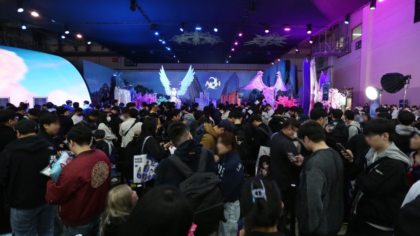 지스타 2025 아이온2 시연 부스 전경 (엔씨소프트 제공)