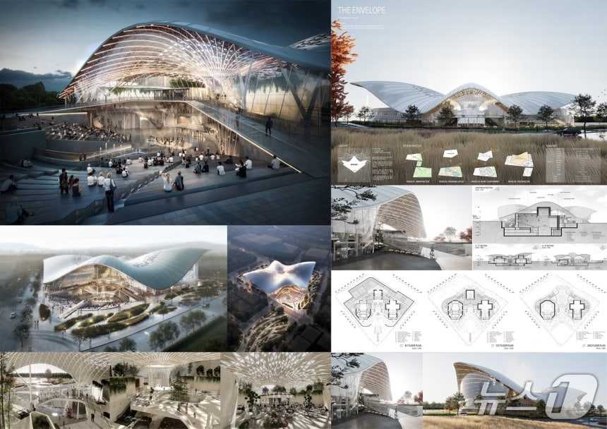 에이앤유디자인그룹건축사사무소·신성종합건축사사무소의 충북아트센터 기획디자인 당선작